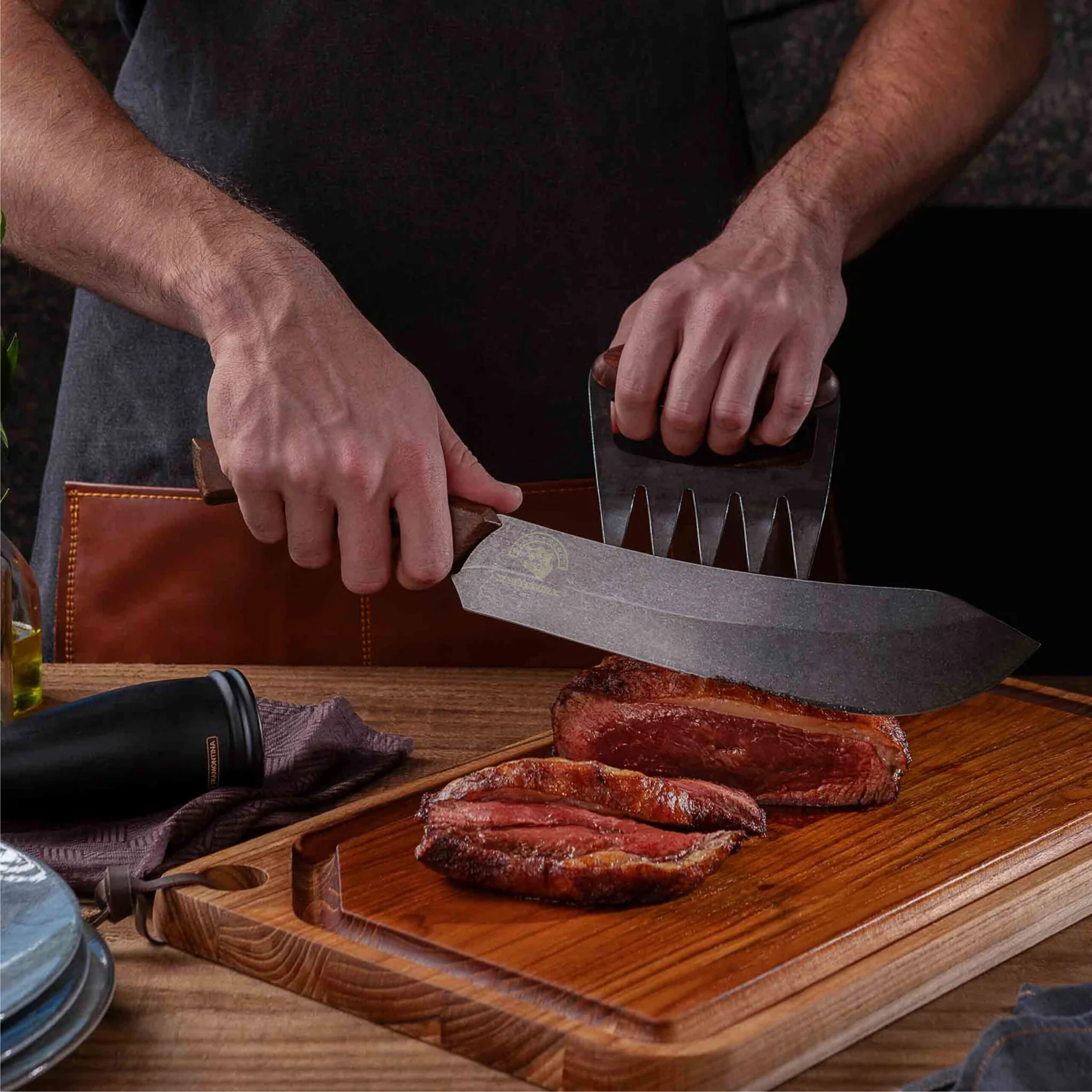 CUCHILLO PARA CARNE 10" BLACK RANCH TRAMONTINA - Imagen 2