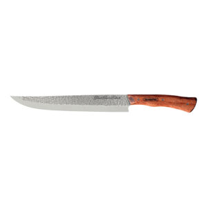 CUCHILLO PARA CARNE NÔMADE RELIEVE 25CM CON ESTUCHE DE CUERO BLACK RANCH TRAMONTINA
